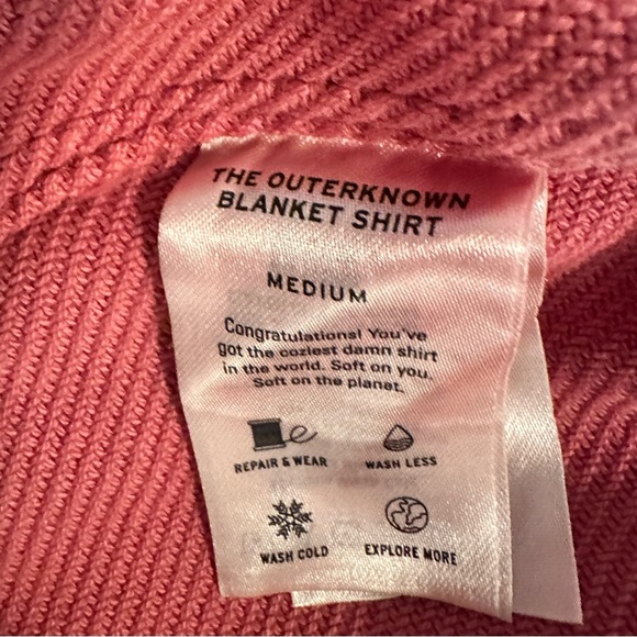 Outerknown NWT The Blanket Shirt Men’s/Unisex Salmon Size M - Picture 4 of 5